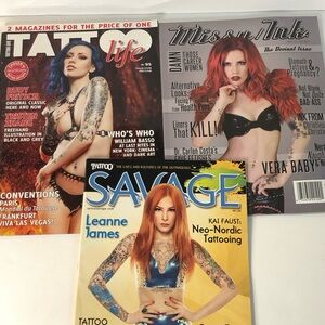 Tattoo magazines set of 3